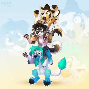 Three Chibis Shaded